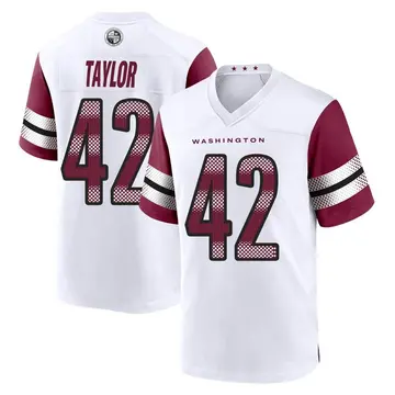 Men's Charley Taylor Washington Commanders Game White Jersey