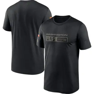 Men's Washington Commanders Black 2020 Salute to Service Team Logo Performance T-Shirt