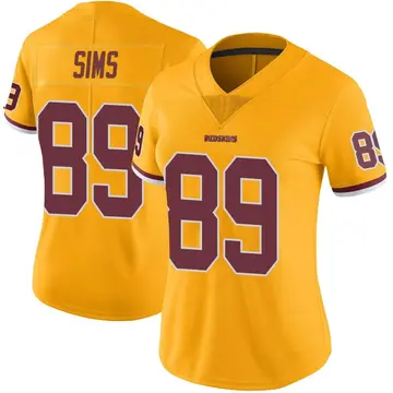 Women's Cam Sims Washington Commanders Limited Gold Color Rush Jersey