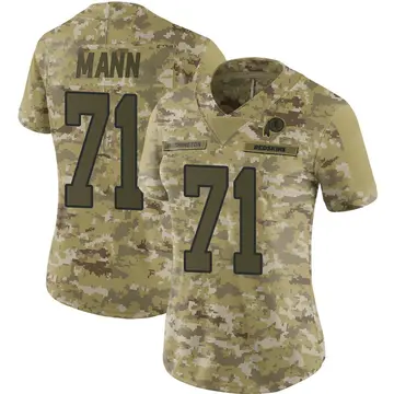 Women's Charles Mann Washington Commanders Limited Camo 2018 Salute to Service Jersey