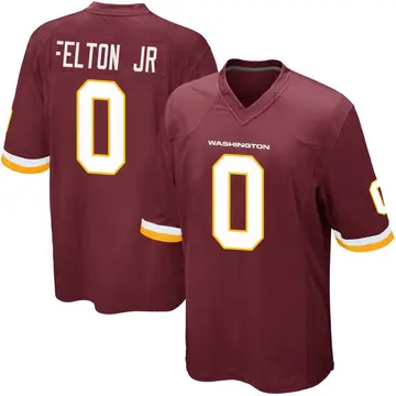 Youth Demetric Felton Washington Commanders Game Burgundy Team Color Jersey